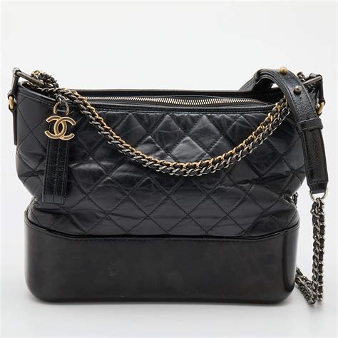 chanel hobo black|Chanel hobo vintage.